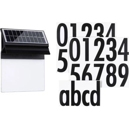 Paulmann 94694 - LED/0,2W IP44 Număr casă solar NEDA 3,7V 1800 mAh