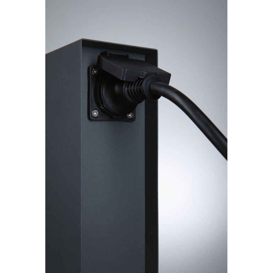 Paulmann 94700 - Stâlp exterior cu prize RIO 2Z SCHUKO 230V IP44