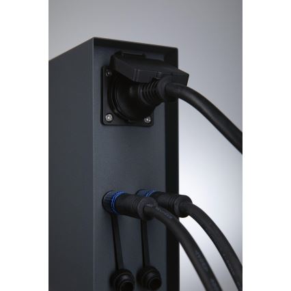 Paulmann 94700 - Stâlp exterior cu prize RIO 2Z SCHUKO 230V IP44