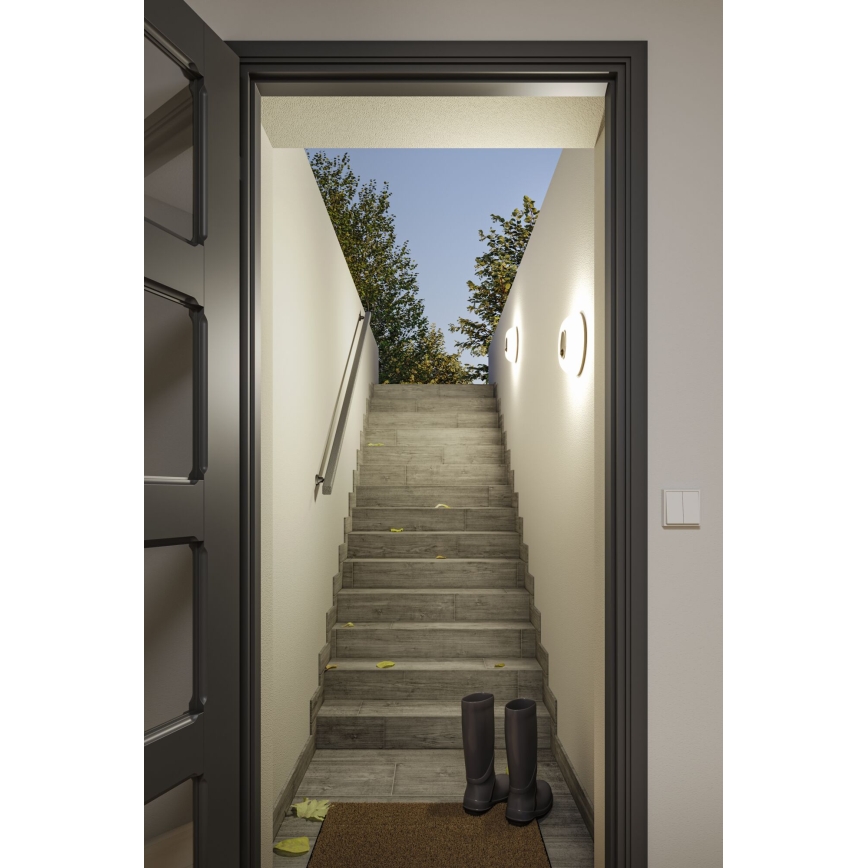 Paulmann 94956 - LED/20,5W IP65 Corp de iluminat de perete pentru exterior, dimabil, cu senzor de mișcare și de crepuscul AUREVA 230V 2200/3000/4000K antracit