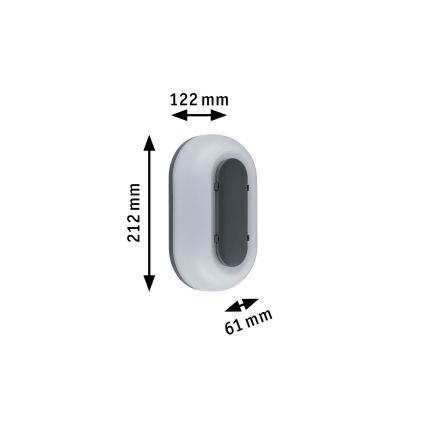 Paulmann 94957 - LED/18,5W IP65 Aplică de perete pentru exterior reglabilă ELUNOR 230V 2200/3000/4000K antracit