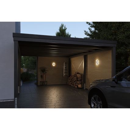 Paulmann 94958 - LED/18,5W IP65 Aplică de exterior dimerizabilă cu senzor de mișcare și de crepuscul ELUNOR 230V 2200/3000/4000K antracit