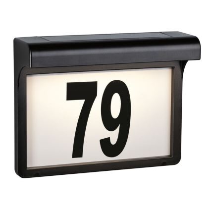 Paulmann 95388 - Număr casă solar LED/0,05W IP44 cu senzor DAYTON 1,2V 600 mAh