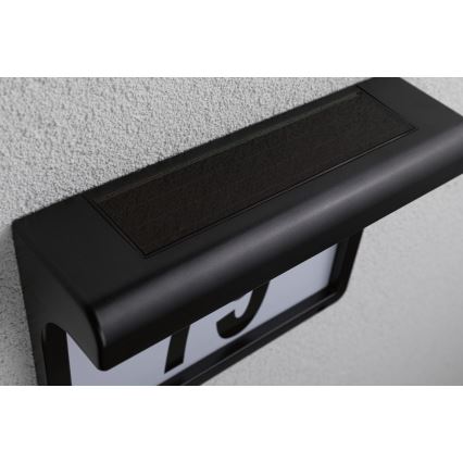 Paulmann 95388 - Număr casă solar LED/0,05W IP44 cu senzor DAYTON 1,2V 600 mAh