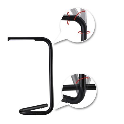 Paulmann 95424 - Lampă de birou LED/4,5W cu reglare intensitate, cu senzor tactil FLEXLINK 5V/USB 4400 mAh, neagră