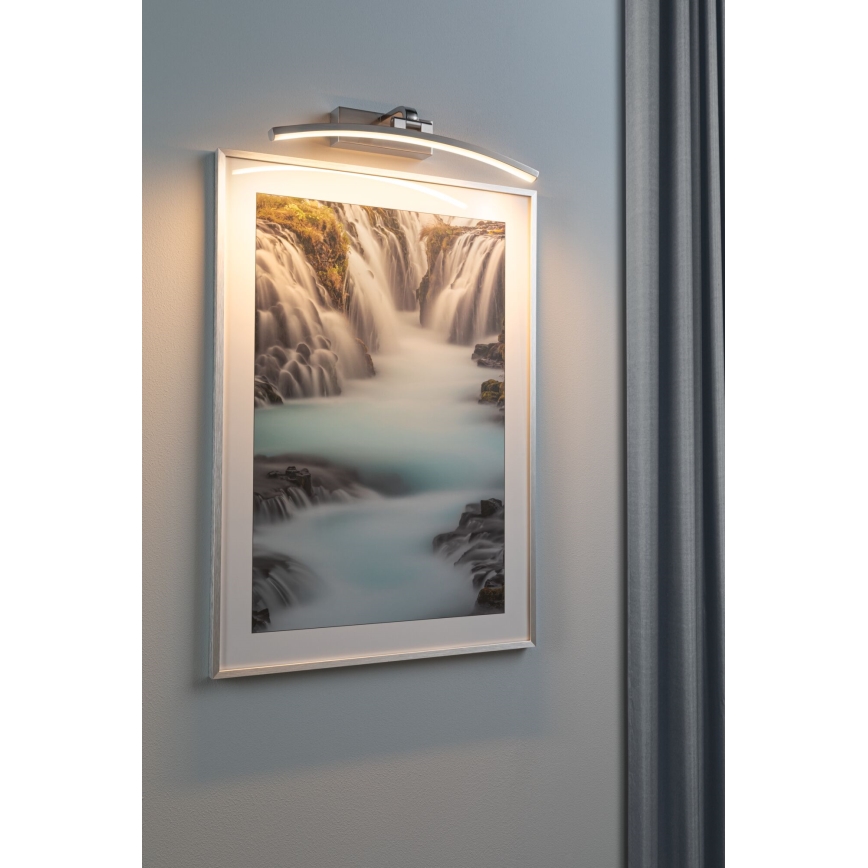 Paulmann 95557 - Aplica LED pentru tablouri BENTO, 8,5 W, 230 V, 40 cm, crom mat