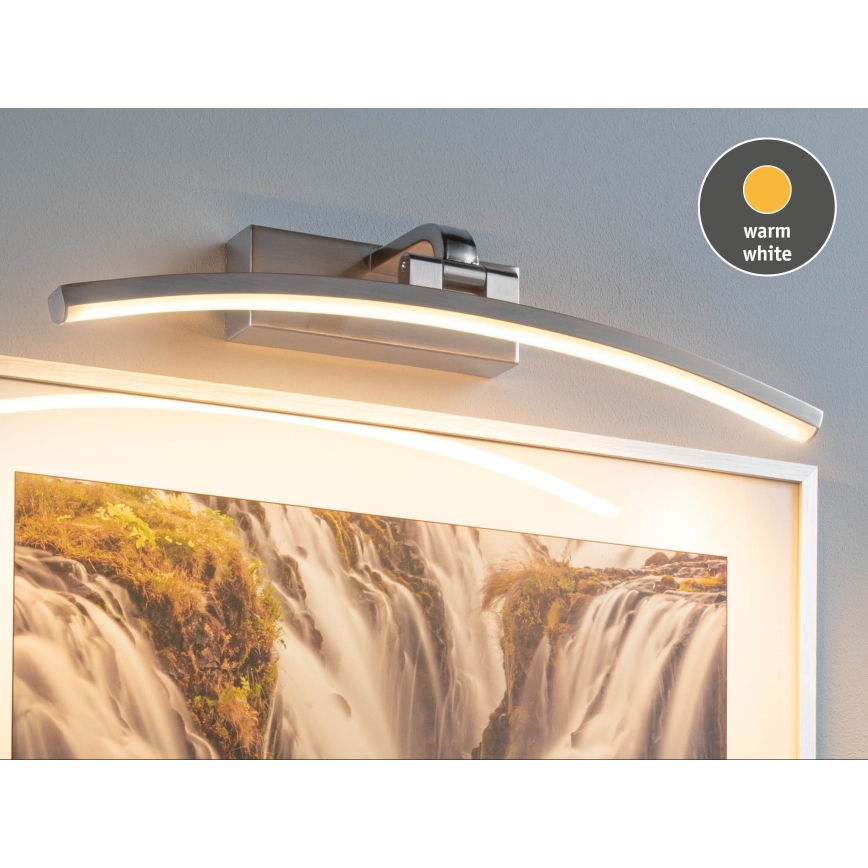 Paulmann 95557 - Aplica LED pentru tablouri BENTO, 8,5 W, 230 V, 40 cm, crom mat