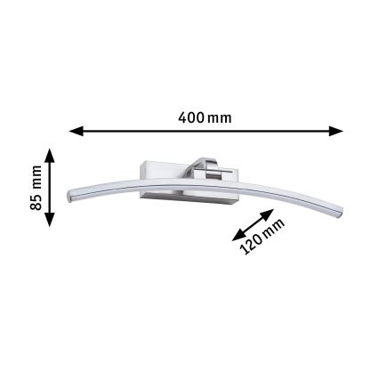 Paulmann 95557 - Aplica LED pentru tablouri BENTO, 8,5 W, 230 V, 40 cm, crom mat