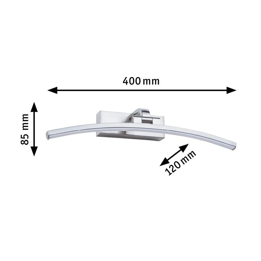 Paulmann 95557 - Aplica LED pentru tablouri BENTO, 8,5 W, 230 V, 40 cm, crom mat