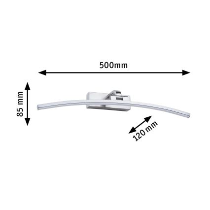 Paulmann 95558 - Aplica LED BENTO 10 W pentru tablouri, 230 V, 50 cm, crom mat