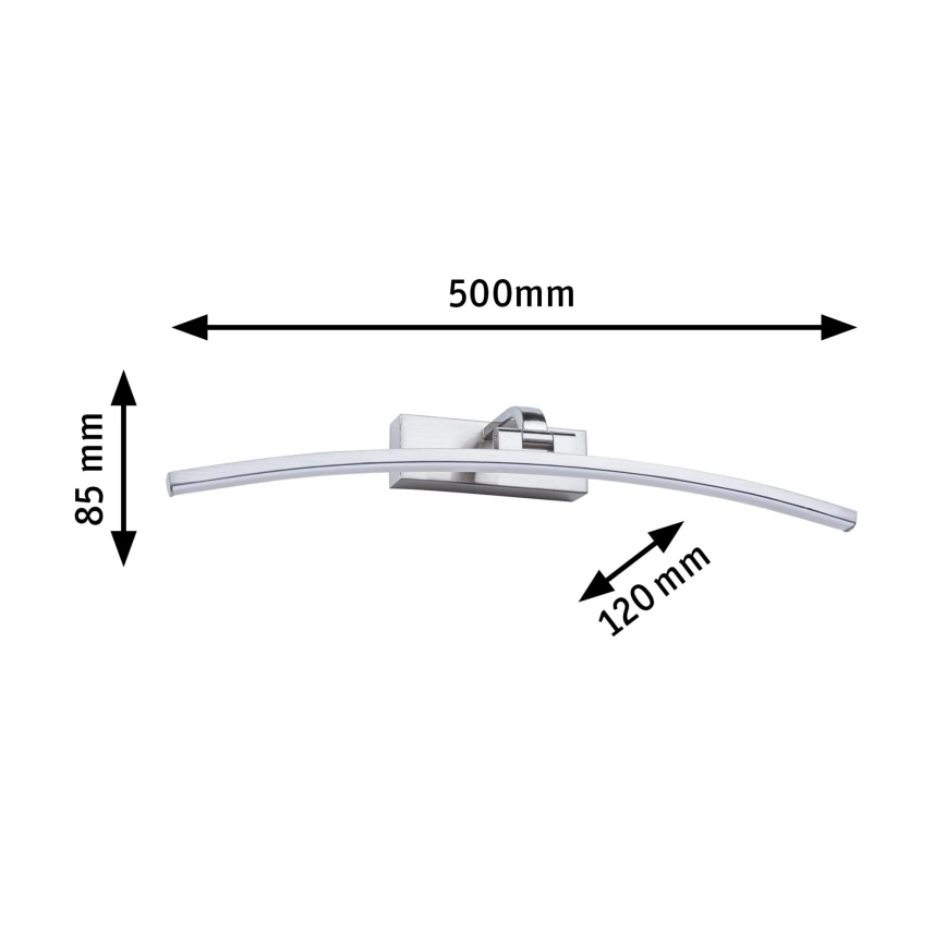 Paulmann 95558 - Aplica LED BENTO 10 W pentru tablouri, 230 V, 50 cm, crom mat
