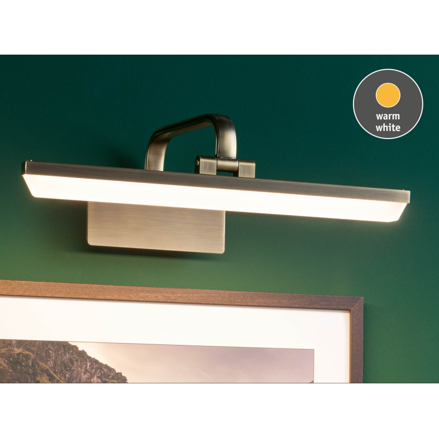 Paulmann 95569 - Lampă pentru tablouri RENAN LED/9,5W 230V 40 cm alamă