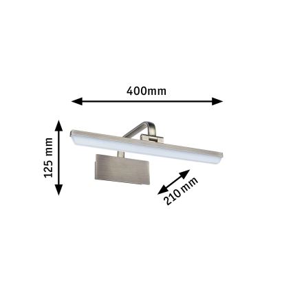 Paulmann 95569 - Lampă pentru tablouri RENAN LED/9,5W 230V 40 cm alamă