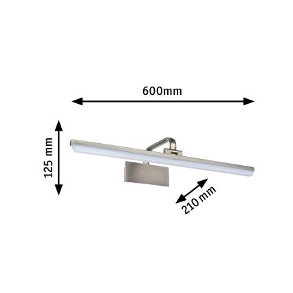 Paulmann 95570 - Lampă LED pentru tablouri RENAN, 11W, 230V, 60 cm, alamă