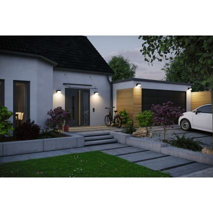 Paulmann 95746 - LED/2,3W IP44 Aplică solară de perete cu senzor EILEEN 3,7/230V 4000 mAh neagră