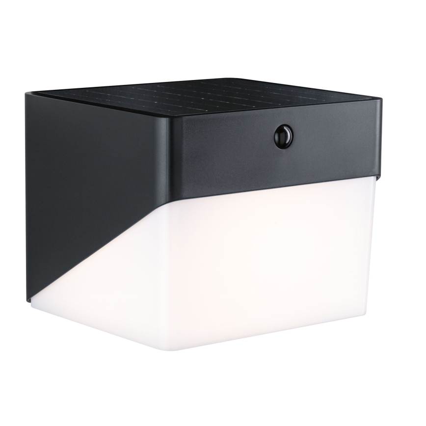 Paulmann 95746 - LED/2,3W IP44 Aplică solară de perete cu senzor EILEEN 3,7/230V 4000 mAh neagră