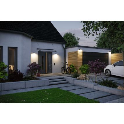 Paulmann 95748 - LED/2,3W IP44 Aplica solară de perete cu senzor ISLEEN 3,7/230V 4000 mAh neagră