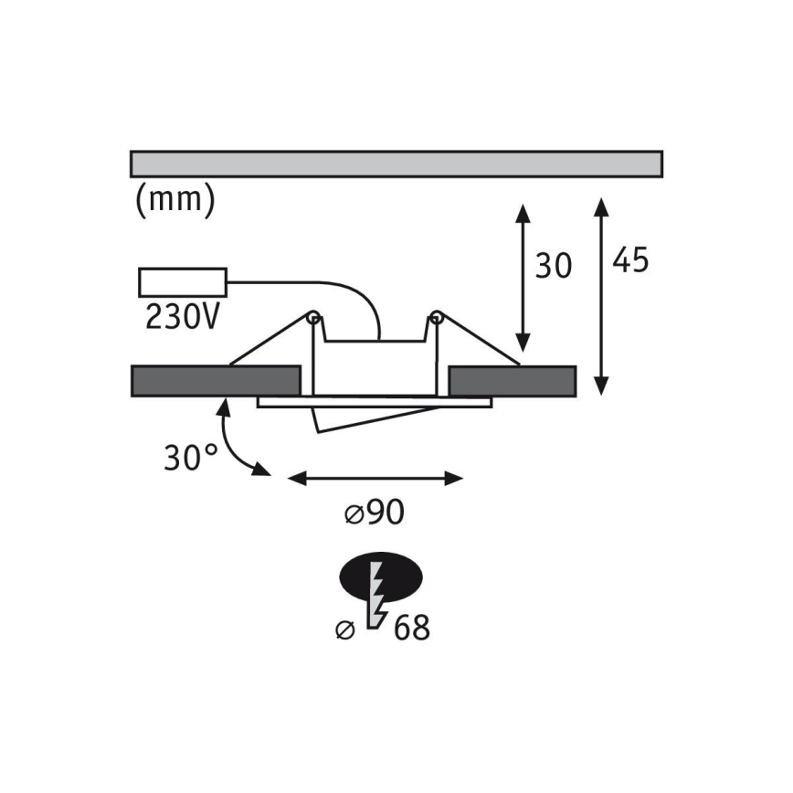 Paulmann 99933 - SET 3x LED/5,2W IP65 Lampă încastrabilă pentru baie, reglabilă, 230V