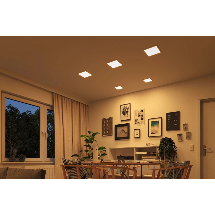 Paulmann 92993 - AREO Plafonieră LED/13W încastrată pentru baie, IP44, 230V, 2000/3000/4000K, 17,5x17,5 cm, albă