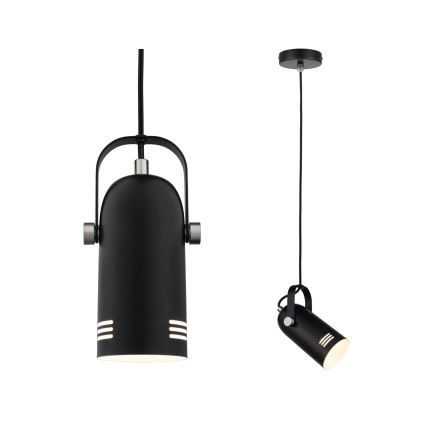 Paulmann LAVEA 79766 - Lustră suspendată pe cablu LED RGBW 1xE27/9W 230V, neagră