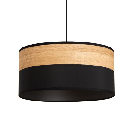 Pendul ALBA pe cablu, 1xE27/15W/230V, diametru 45 cm, negru/maro