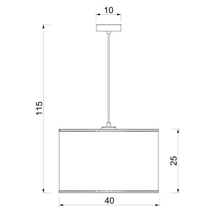 Pendul ARDEN cu cablu, 1xE27/15W/230V, Ø 40 cm, bej