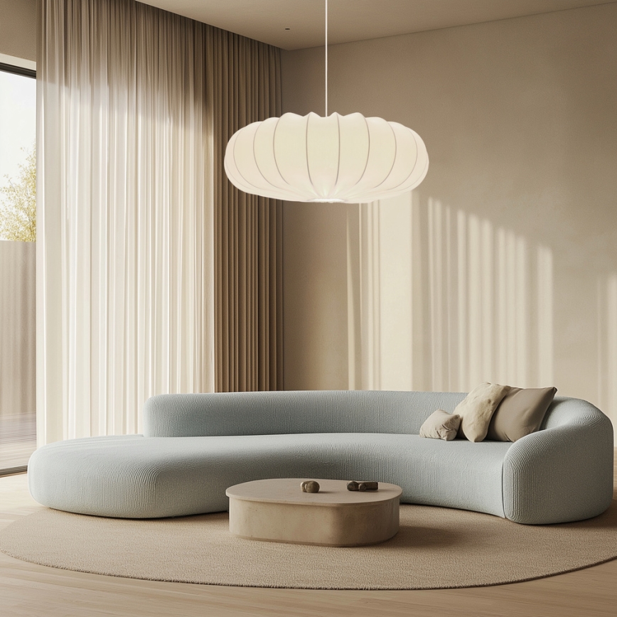 Pendul CAFEE pe cablu, 1x E27/40W/230V, Ø 66 cm, alb