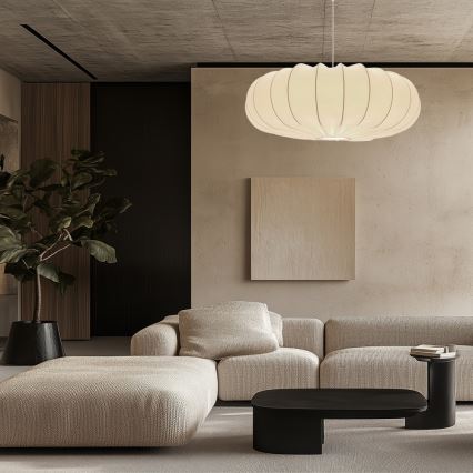 Pendul CAFEE pe cablu, 1x E27/40W/230V, Ø 66 cm, alb