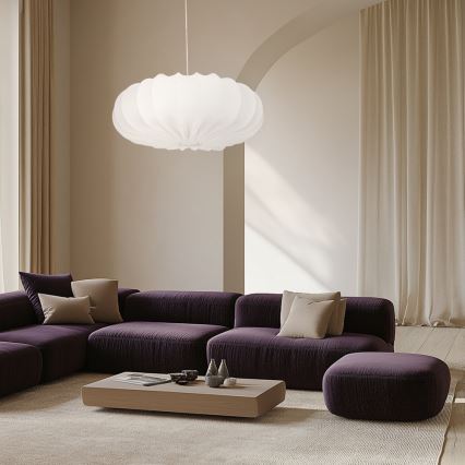 Pendul CAFEE pe cablu, 1x E27/40W/230V, Ø 66 cm, alb