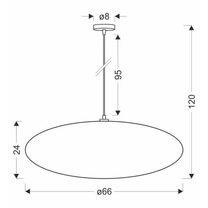 Pendul CAFEE pe cablu, 1x E27/40W/230V, Ø 66 cm, alb