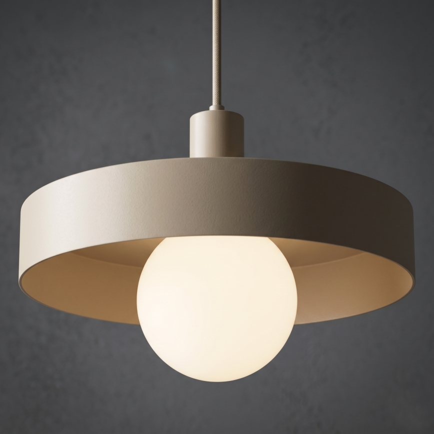 Pendul CANAN pe cablu, 1x E27/15W/230V, Ø 40 cm, bej