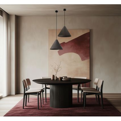 Pendul CONO pe cablu, 1x E27/40W/230V, furnir de abanos