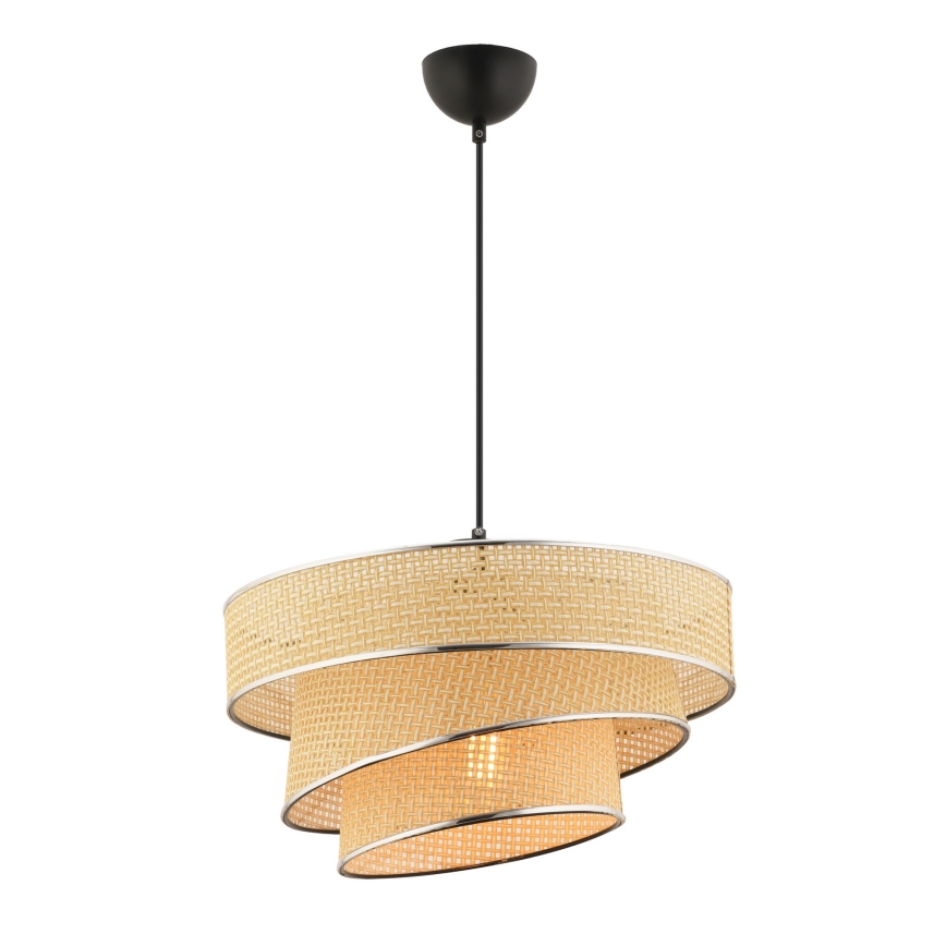 Pendul COUPER pe cablu 1xE27/60W/230V bej/crom lucios