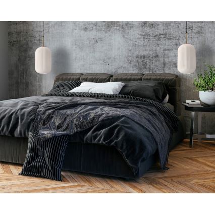 Pendul CRESTO pe cablu 1xE27/40W/230V alb/auriu