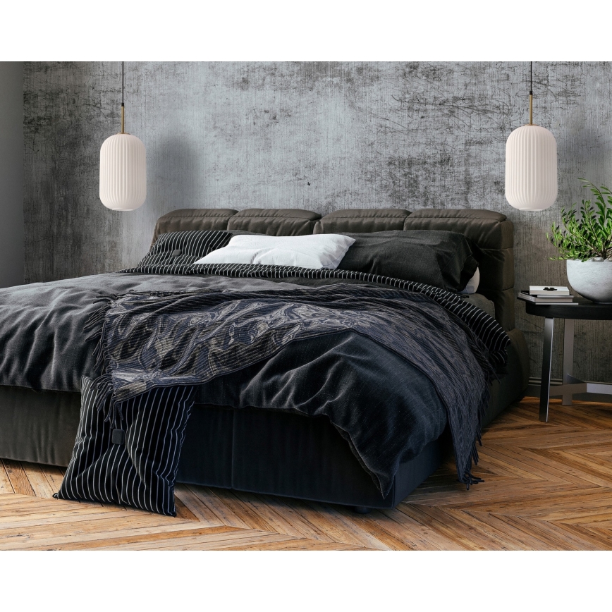 Pendul CRESTO pe cablu 1xE27/40W/230V alb/auriu