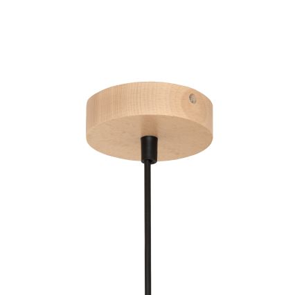 Pendul cu cablu ALBA 1xE27/15W/230V, Ø 20 cm, negru/maro