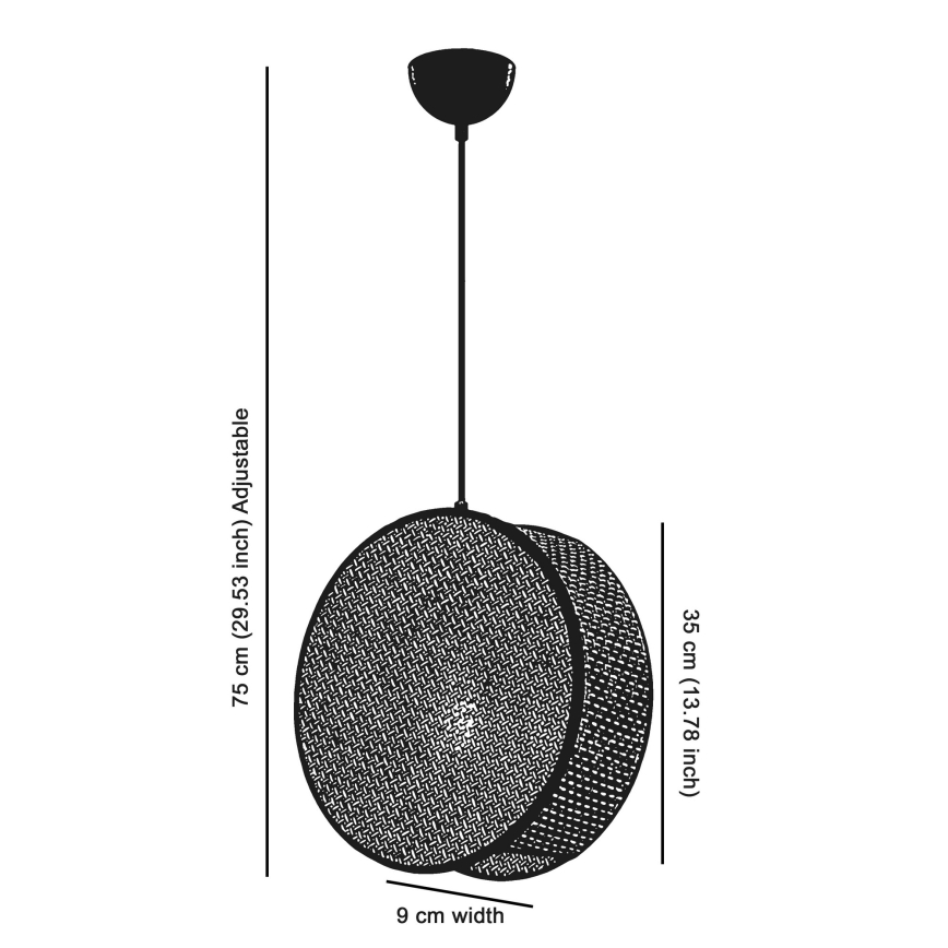 Pendul cu cablu BIG DRUM 1xE27/60W/230V, crem