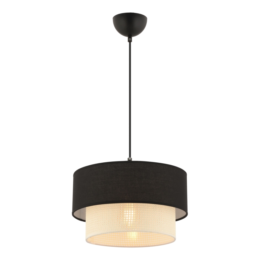 Pendul cu cablu ECHO 1xE27/60W/230V negru/crem