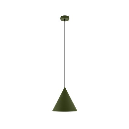 Pendul cu cablu ETNA II, 1xE27/15W/230V, Ø25 cm, verde