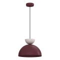 Pendul cu cablu NEVIS, 1xE27/15W/230V, Ø 29 cm, vișiniu