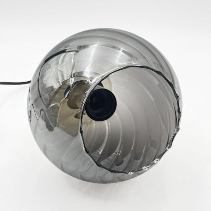 Pendul cu cablu VELLO 1xE27/15W/230V negru/bej fumuriu/negru