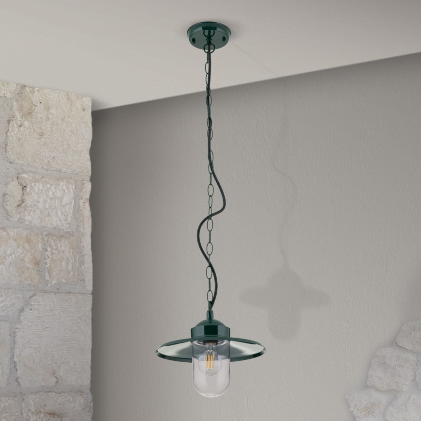 Pendul de exterior EDWARD 1xE27/60W/230V IP44 verde