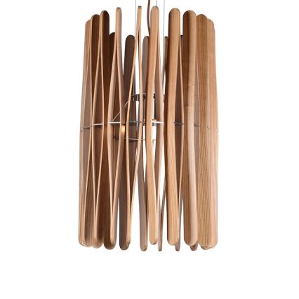 Pendul din lemn masiv pe cablu, 1xE27/60W/230V, diametru 38 cm, frasin/lemn de cauciuc