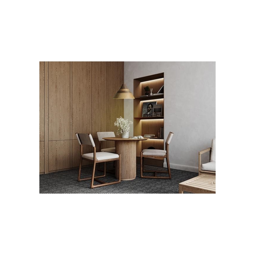 Pendul din lemn pe cablu 1xE27/60W/230V Ø 33 cm lemn masiv/stejar/nuc/lemn de cauciuc