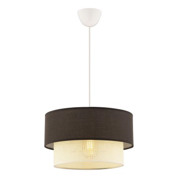 Pendul ECHO pe cablu 1xE27/60W/230V, maro/crem