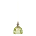 Pendul GOTA Markslöjd 109138, 1xE14/40W/230V, Ø 13 cm, verde fumuriu/alamă