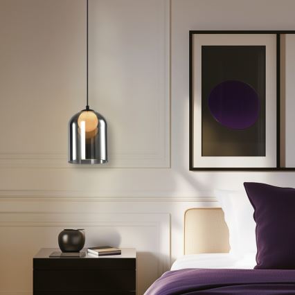 Pendul KLEA 1xG9/15W/230V negru fumuriu