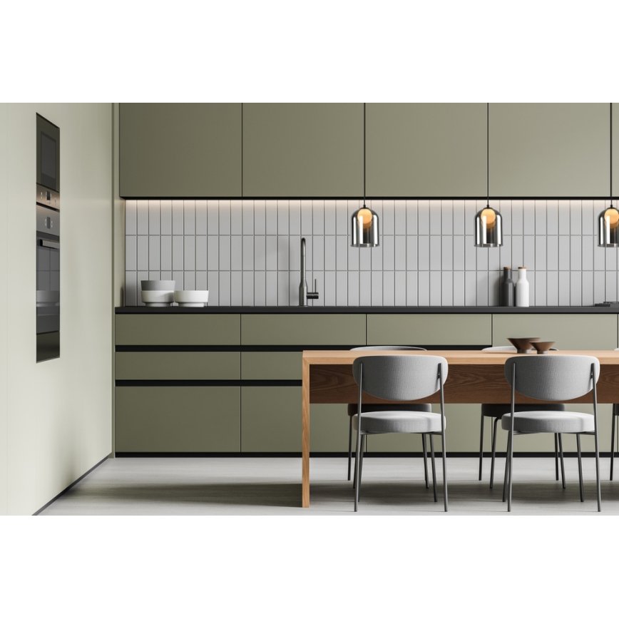 Pendul KLEA 1xG9/15W/230V negru fumuriu