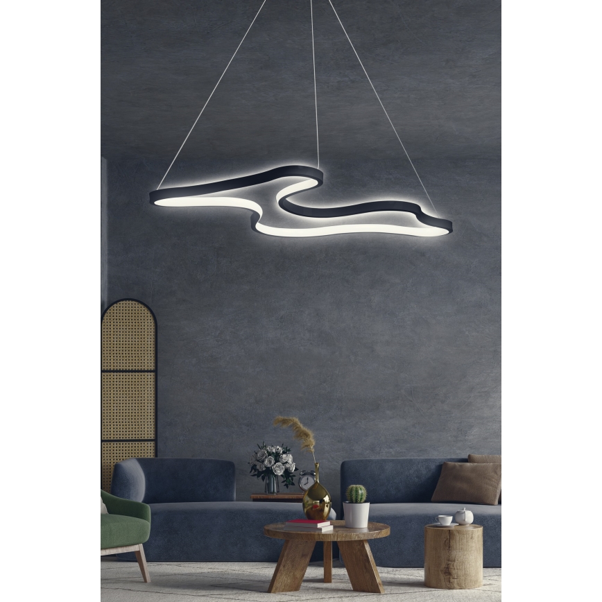 Pendul LED ARTISAN pe cablu, 36W, 230V, 6500K, negru