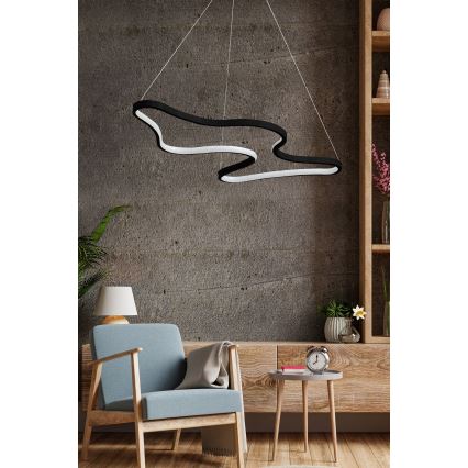 Pendul LED ARTISAN pe cablu, 36W, 230V, 6500K, negru